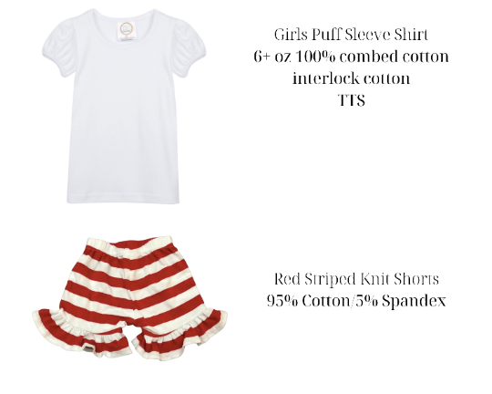 Girls Patriotic Ice Cream Outfit