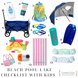 Beach/Pool/Lake Checklist with Kids