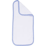 Load image into Gallery viewer, Blue Gingham Trim Burp Cloth
