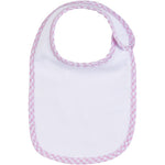 Load image into Gallery viewer, Pink Gingham Trim Bib
