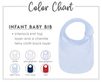 Load image into Gallery viewer, Blue Gingham Trim Bib
