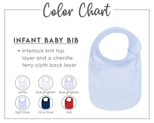 Blue Gingham Trim Bib