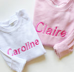 Load image into Gallery viewer, Girls Pink Name Sweatshirt
