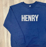 Load image into Gallery viewer, Boys Applique Block Name Sweatshirt
