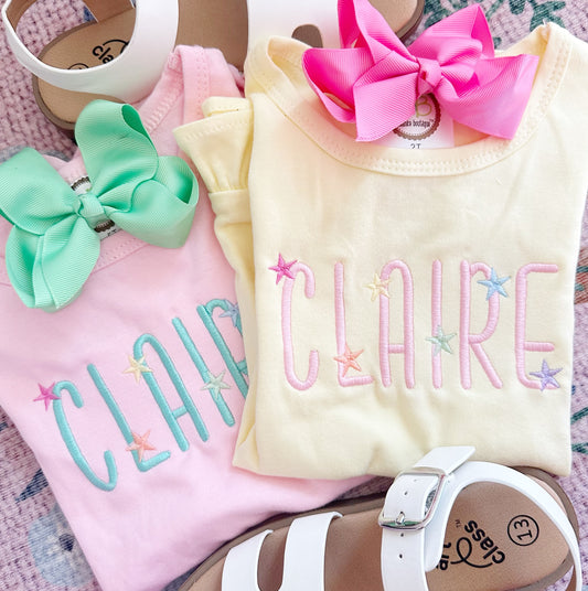 Girls Multicolored Star Shirt