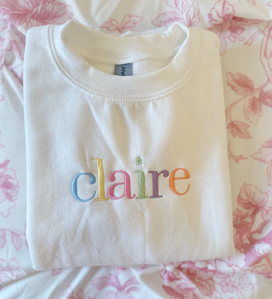 Rainbow Typewriter Font Sweatshirt