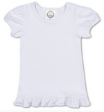 Load image into Gallery viewer, Girls Blank Short Sleeve Ruffle Tee
