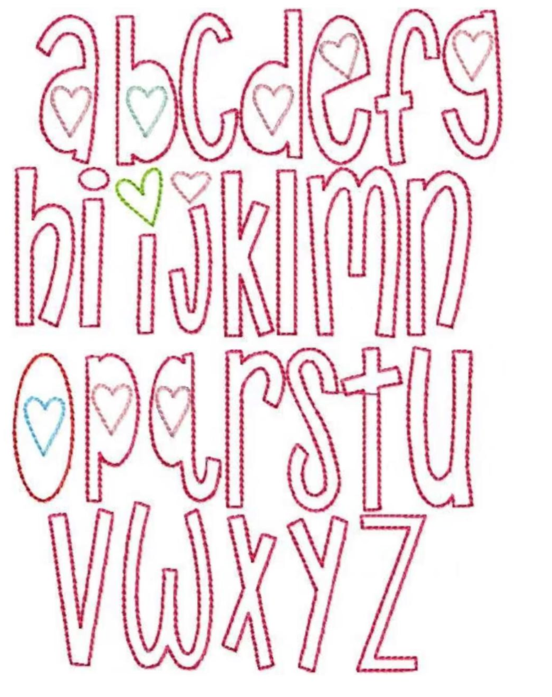 Applique Hearts Name Sweatshirt