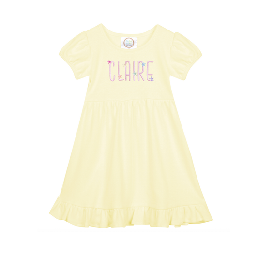 Girls Multicolored Star Dress