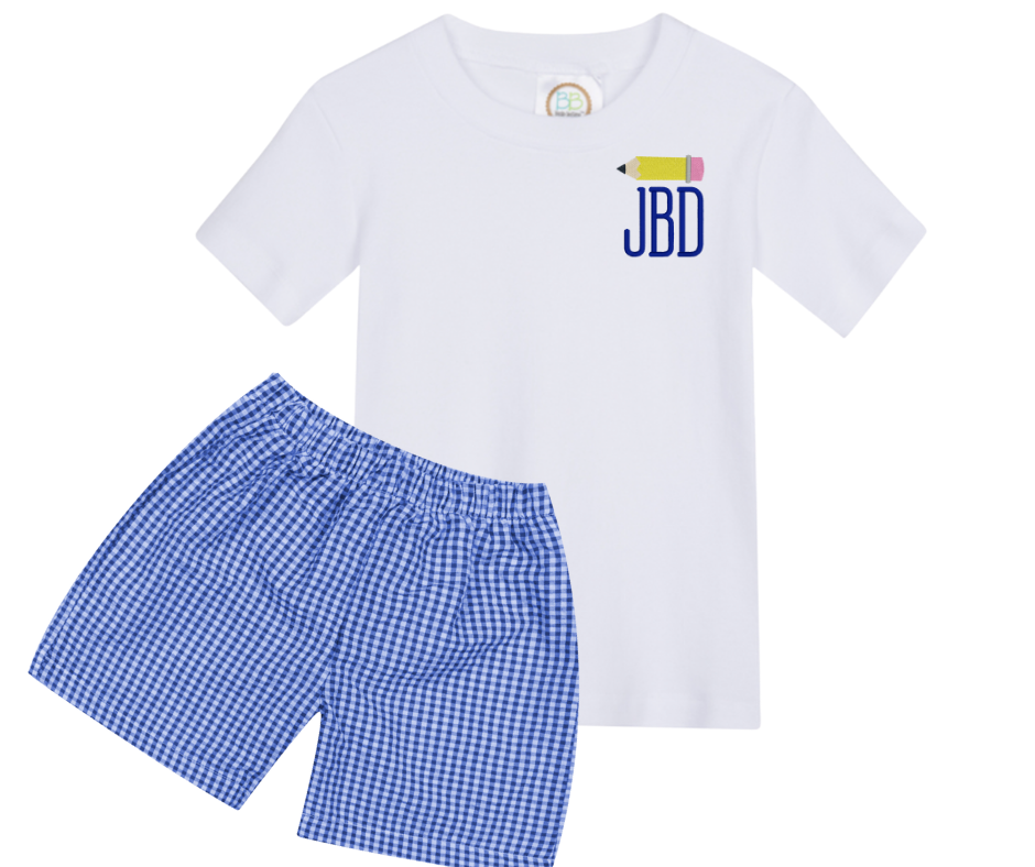 Boys Back to School Shirt + Shorts Set