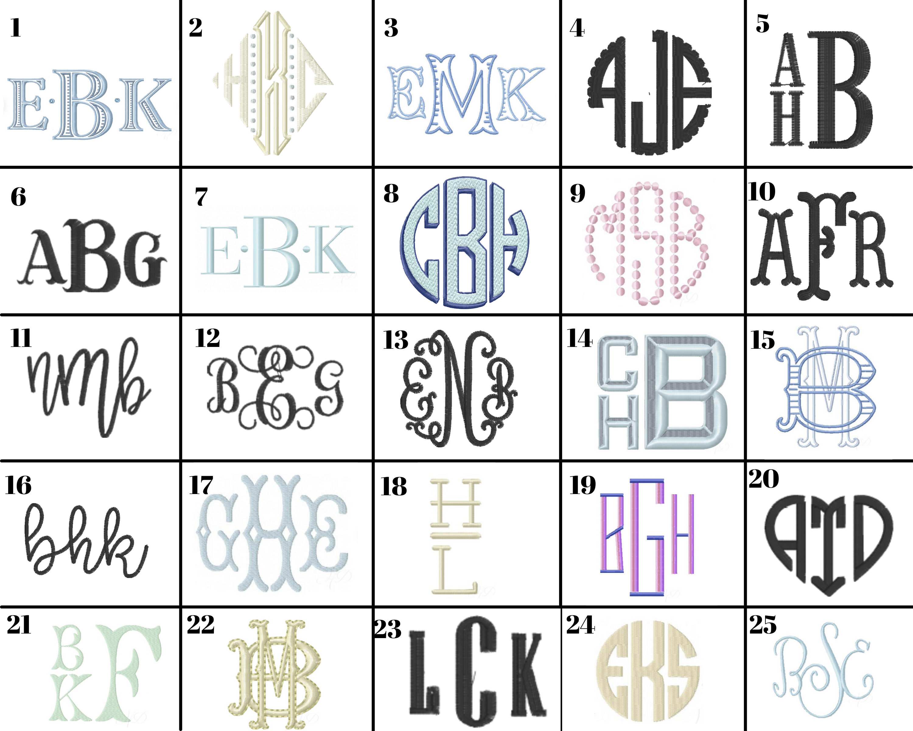 Monogram Styles