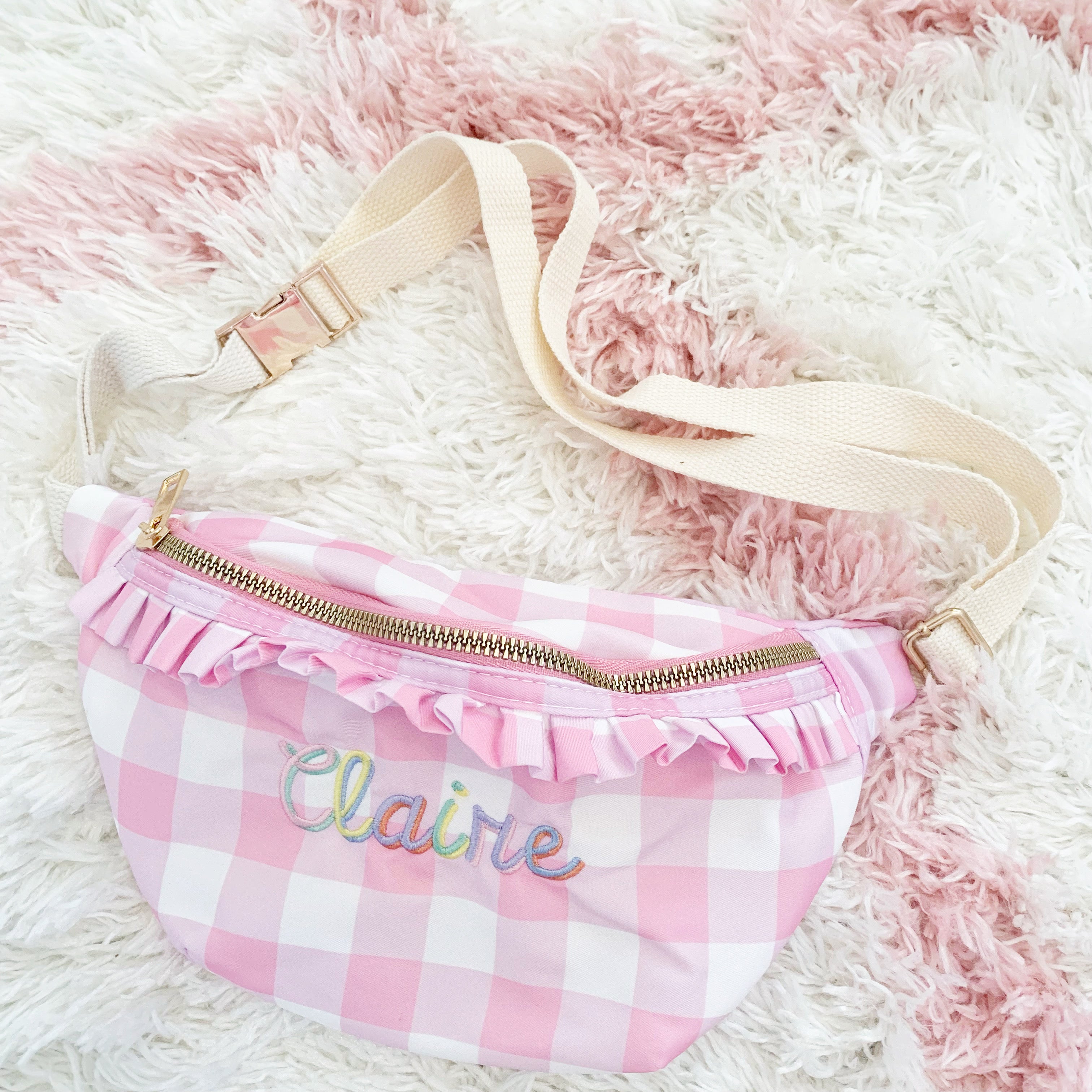 Ruffle discount fanny pack