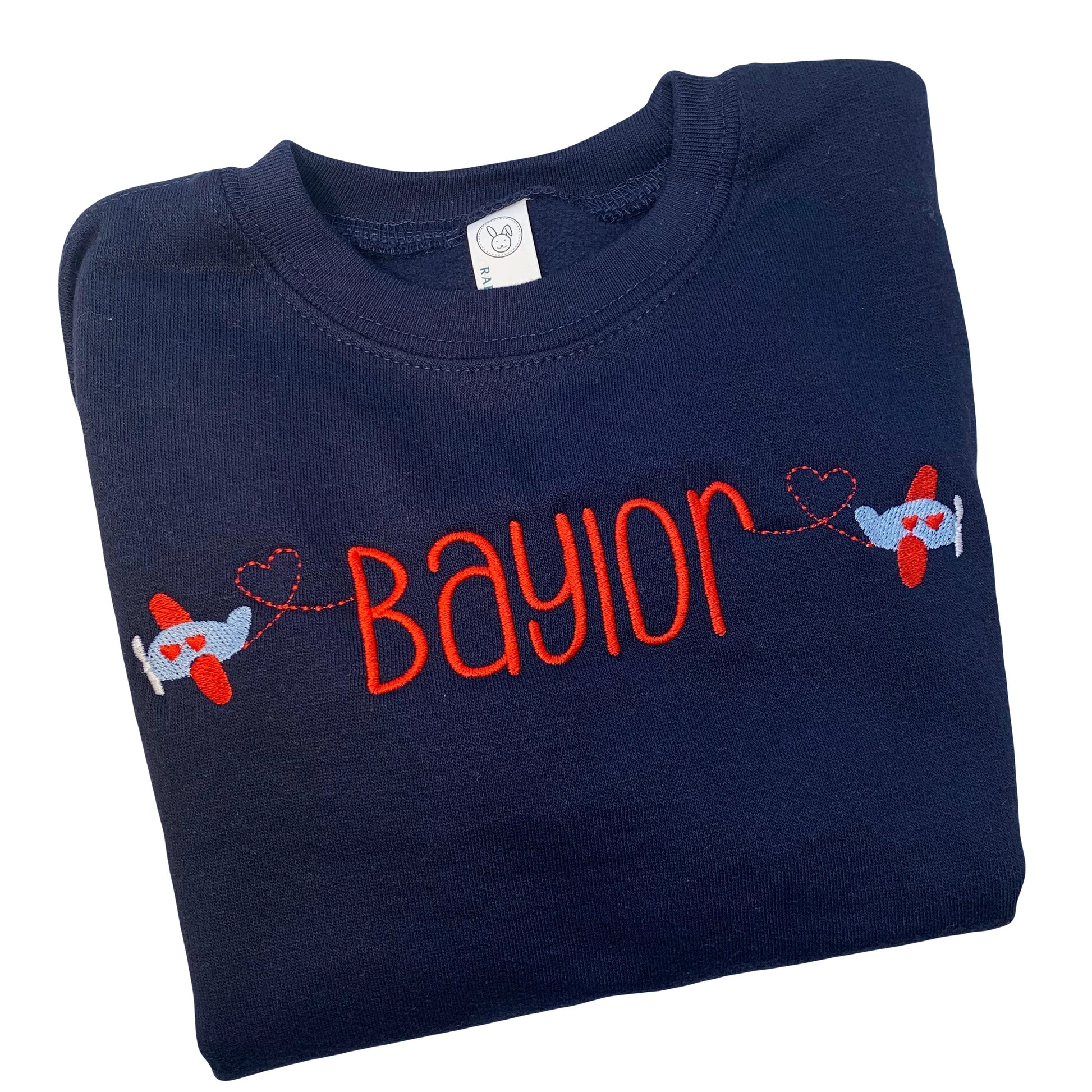 Boys Airplane Valentine Day Sweatshirt Toddler Boys
