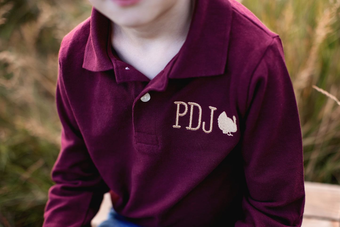 Boys Monogrammed Thanksgiving Polo