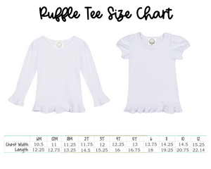 Valentine's Day Ombre Name Ruffle Shirt