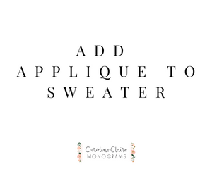 ADD APPLIQUE DESIGN TO SWEATER