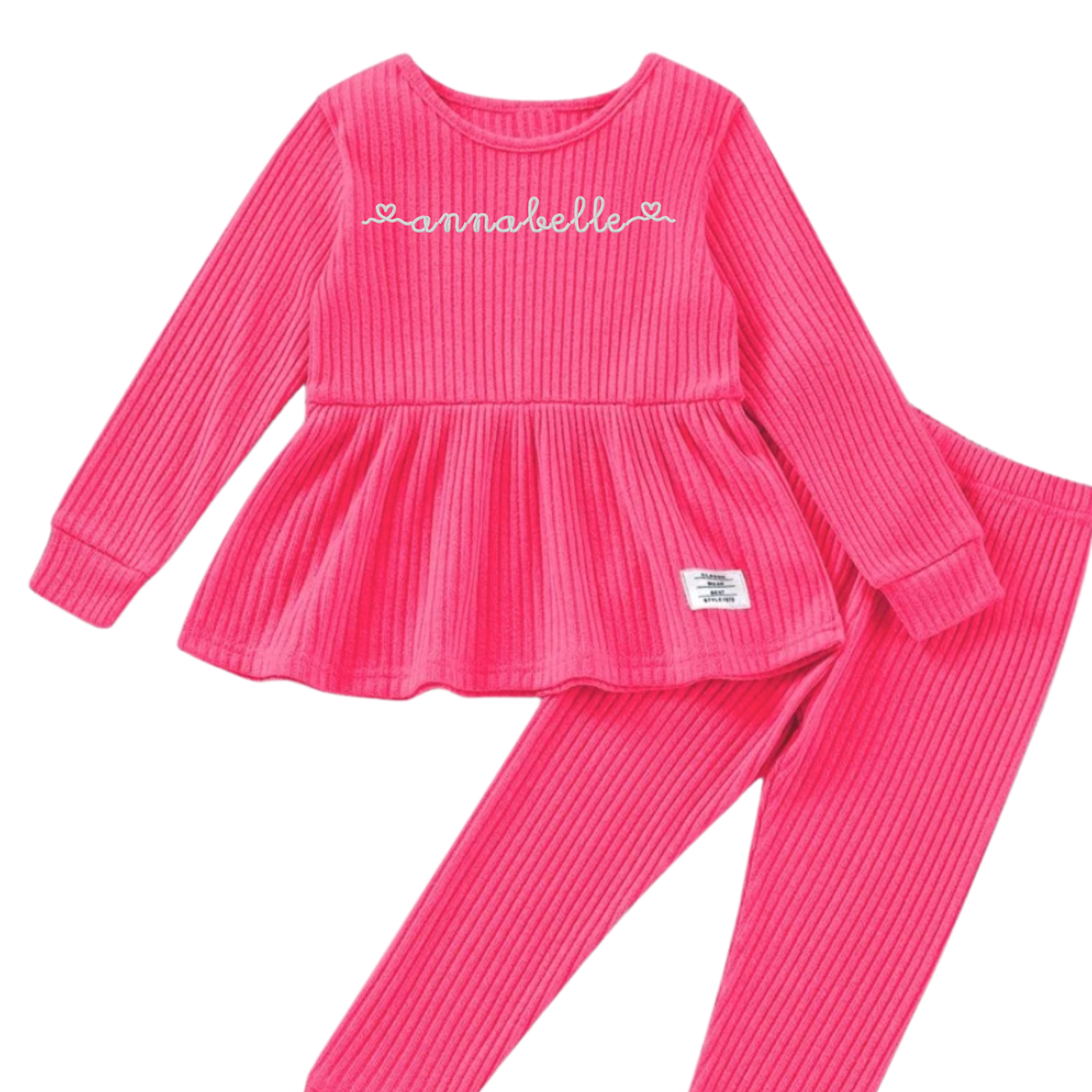 Bright Pink Peplum Set