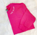 Load image into Gallery viewer, Embroidered neckline sweatshirt for women in pink
