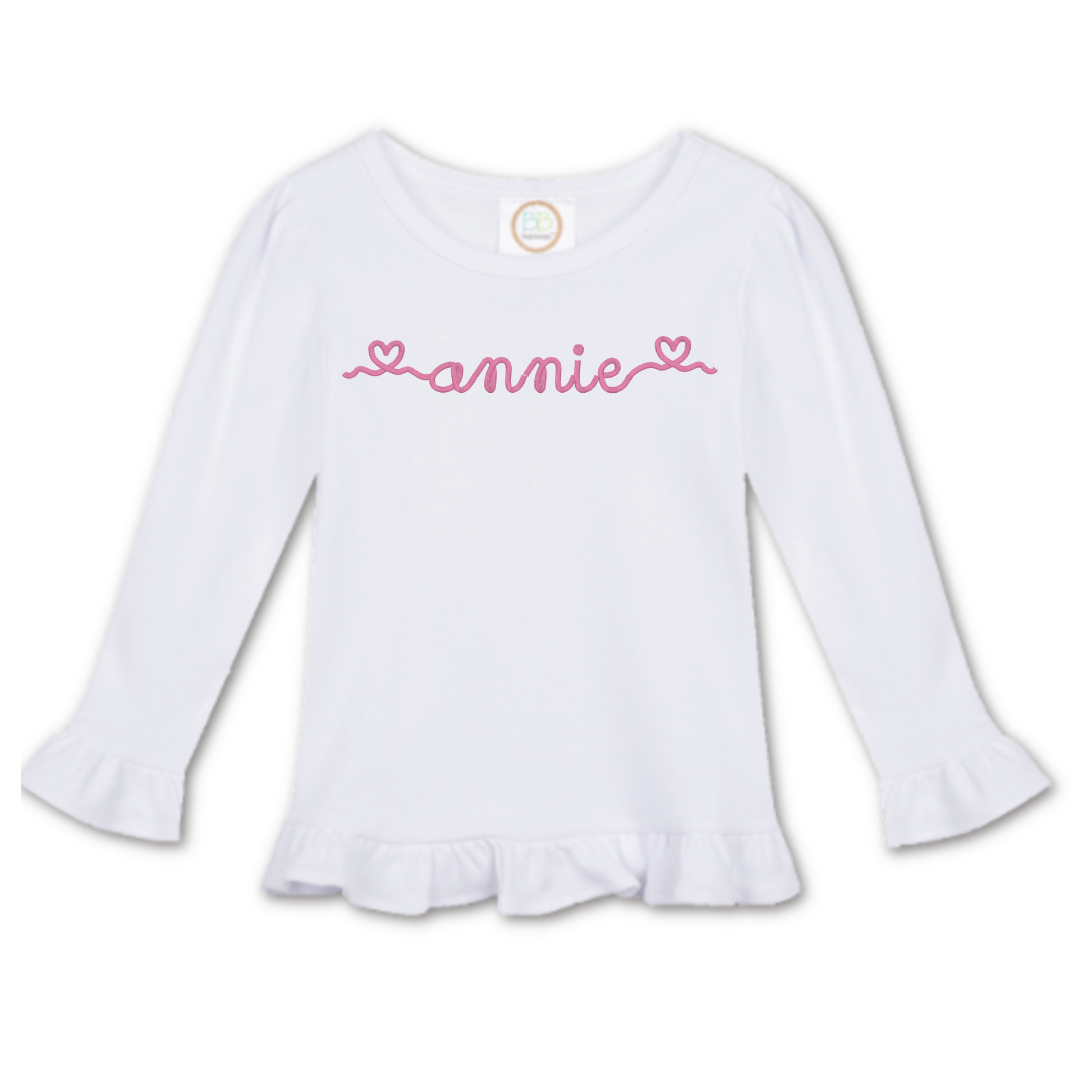 toddler girl valentine day shirt with name monogrammed