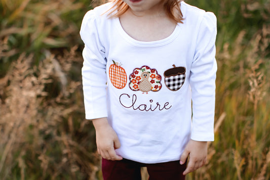 Girls Thanksgiving Shirt