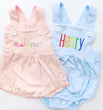 Load image into Gallery viewer, Girls Pink Knit Sunsuit
