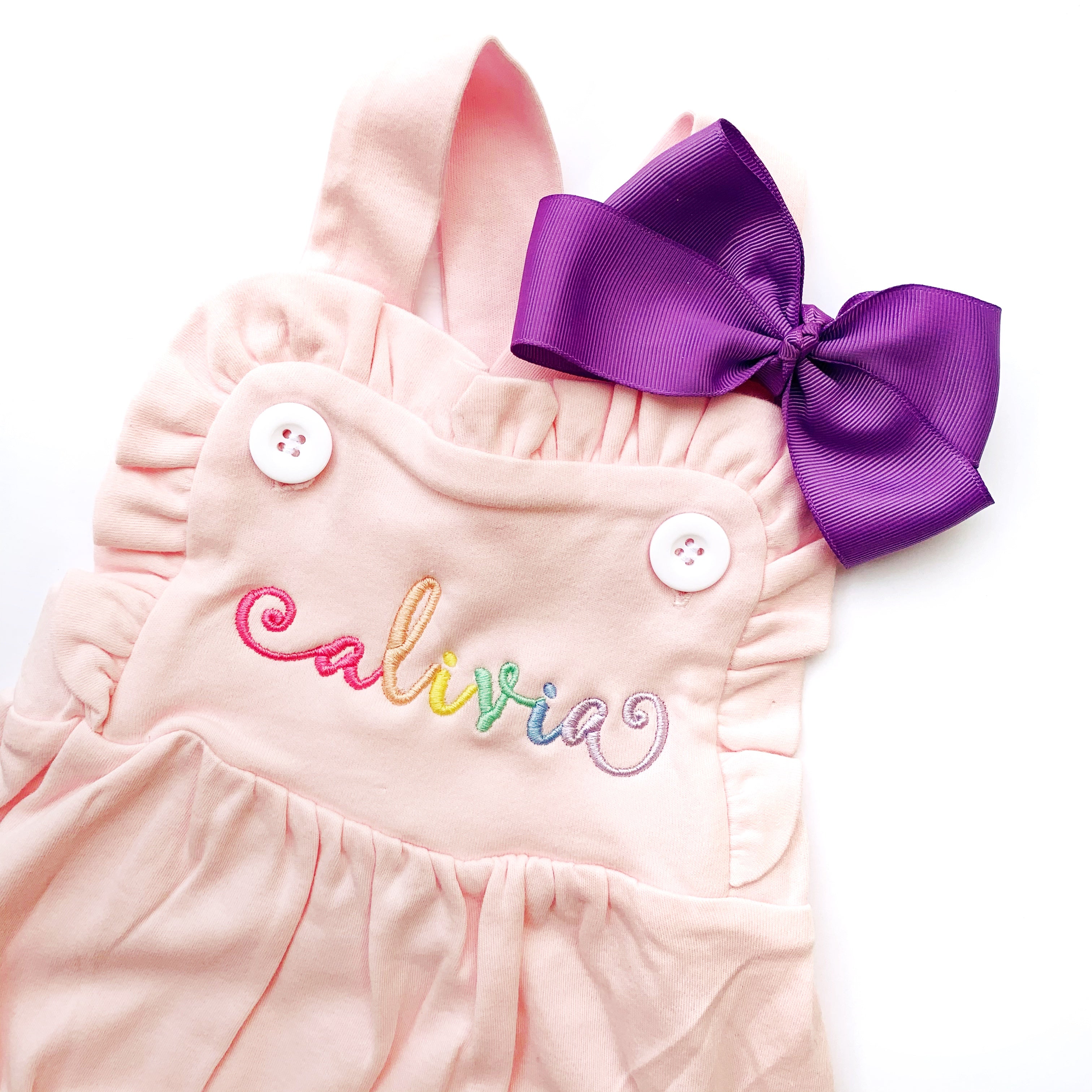 Girls Pink Knit Sunsuit