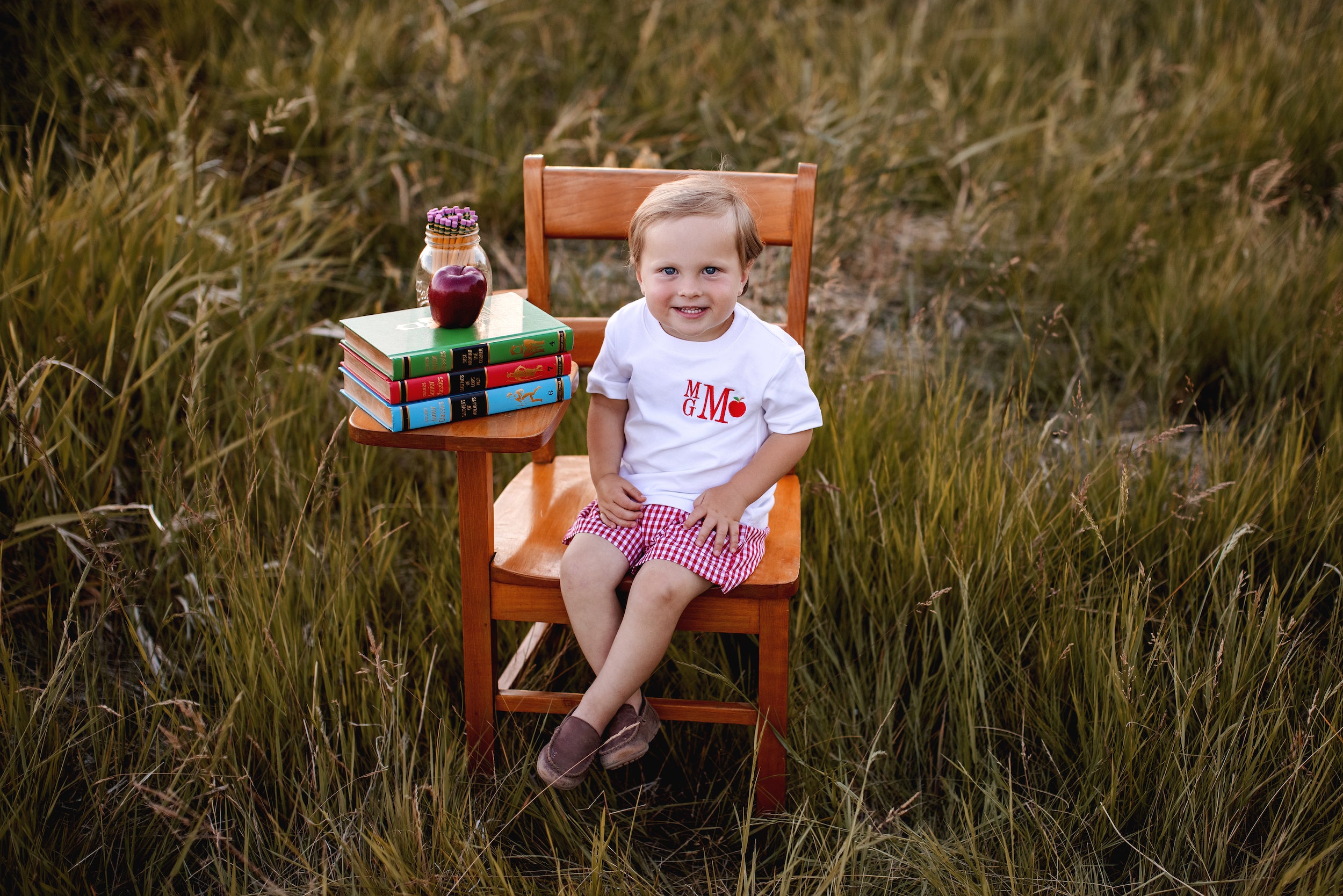 Monogrammed Apple Tee