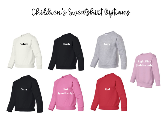 Kids sweatshirt colors