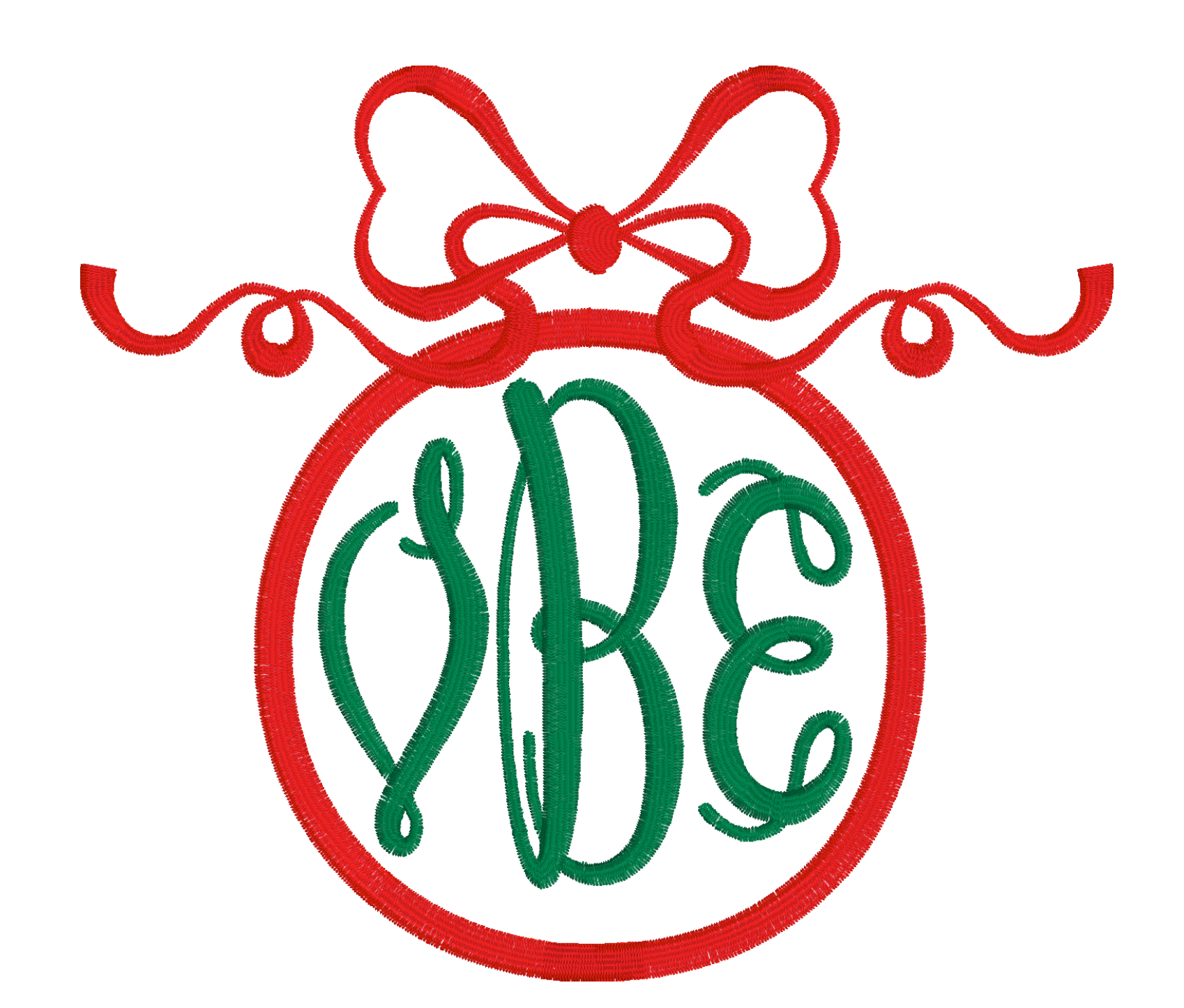 Christmas Ornament Monogram Design