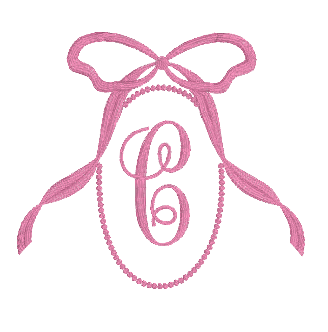 Vintage Bow Monogram Frame