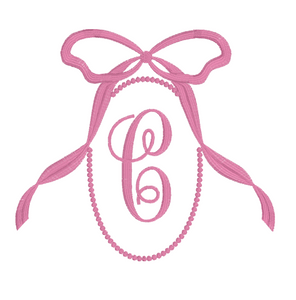 Vintage Bow Monogram Frame