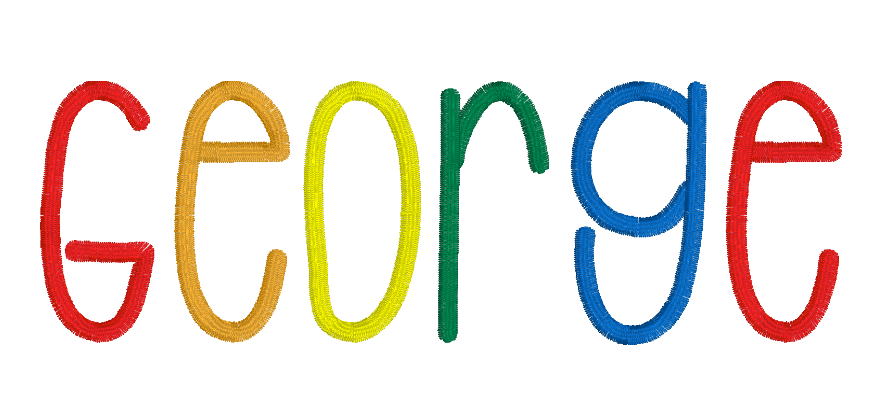 Primary Rainbow Block Font