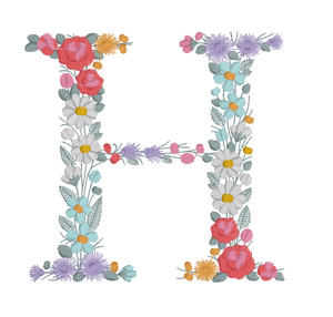 Single Floral Letter