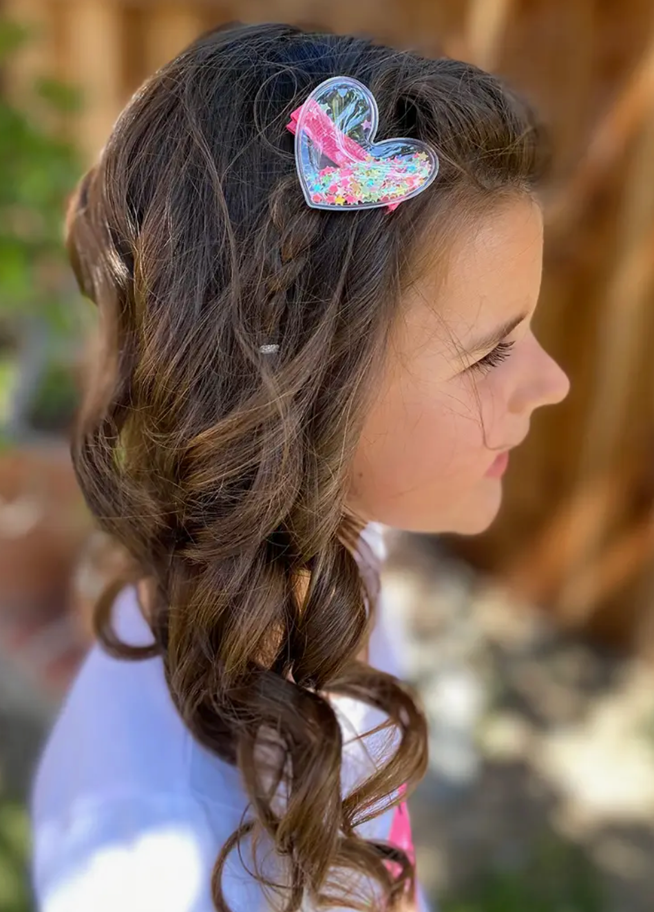 Confetti Heart Hair Clip