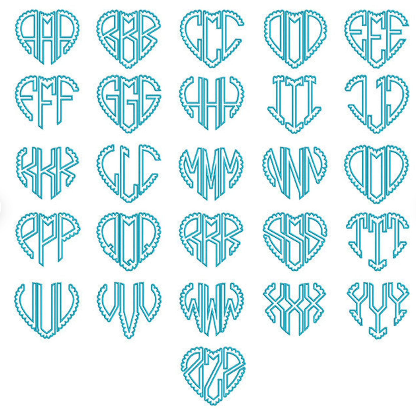 Womens Heart Monogram Sweatshirt