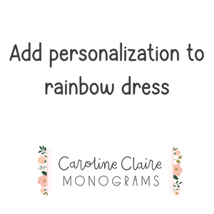 Add Personalization to Rainbow Dress