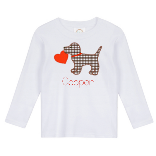 Boys Valentine's Day Puppy Shirt