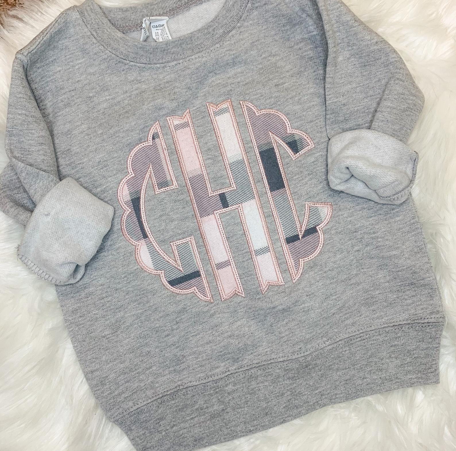 Toddler & Kids Plaid Monogram Shirt