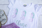 Load image into Gallery viewer, Girls Seahorse Shorts Set
