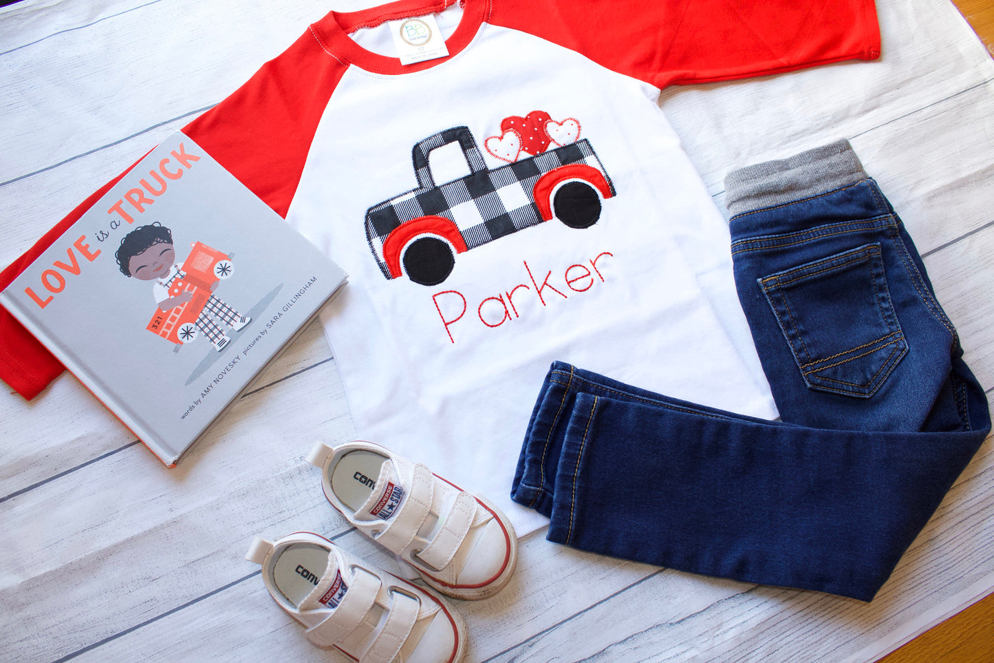 Boys Valentine's Truck Shirt