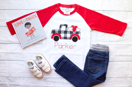 Boys Valentine's Truck Shirt