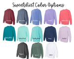 Load image into Gallery viewer, Women&#39;s Monogrammed Comfort Colors Sweatshirt
