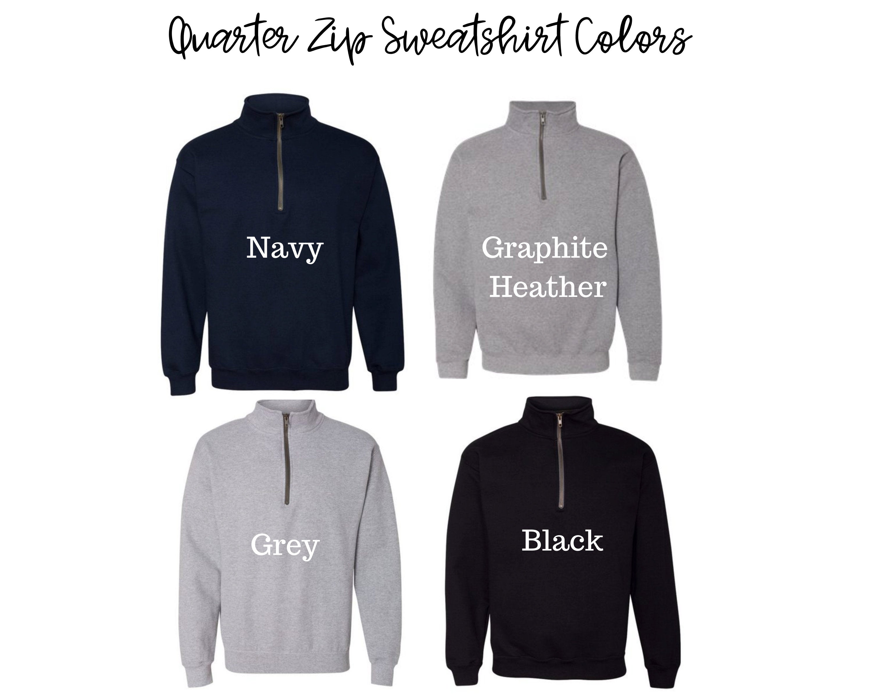 Women's Monogrammed Quarter Zip Sweatshirt