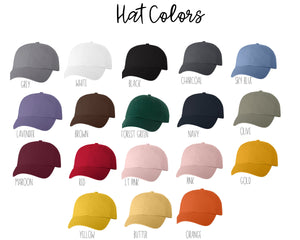 Hat colors for plaid monogram baseball hats