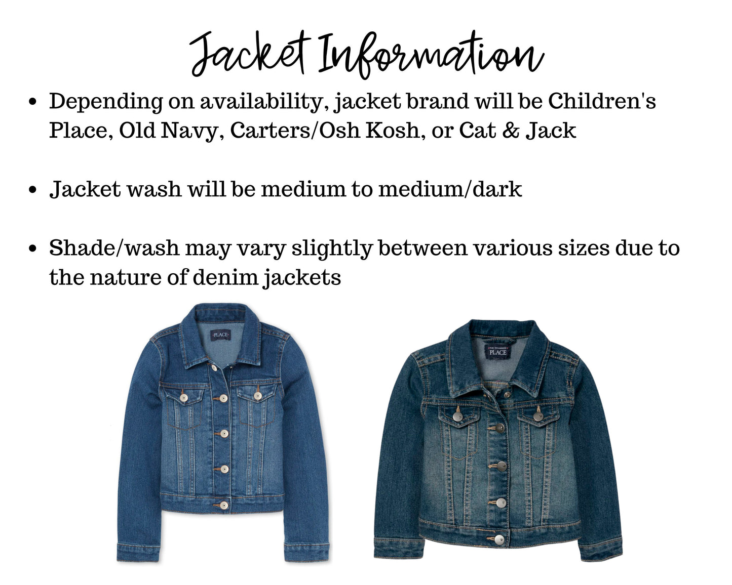 Girls Personalized Jean Jacket