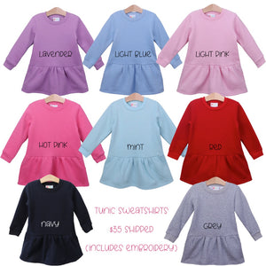 Peplum Tunic Sweatshirts- Extras