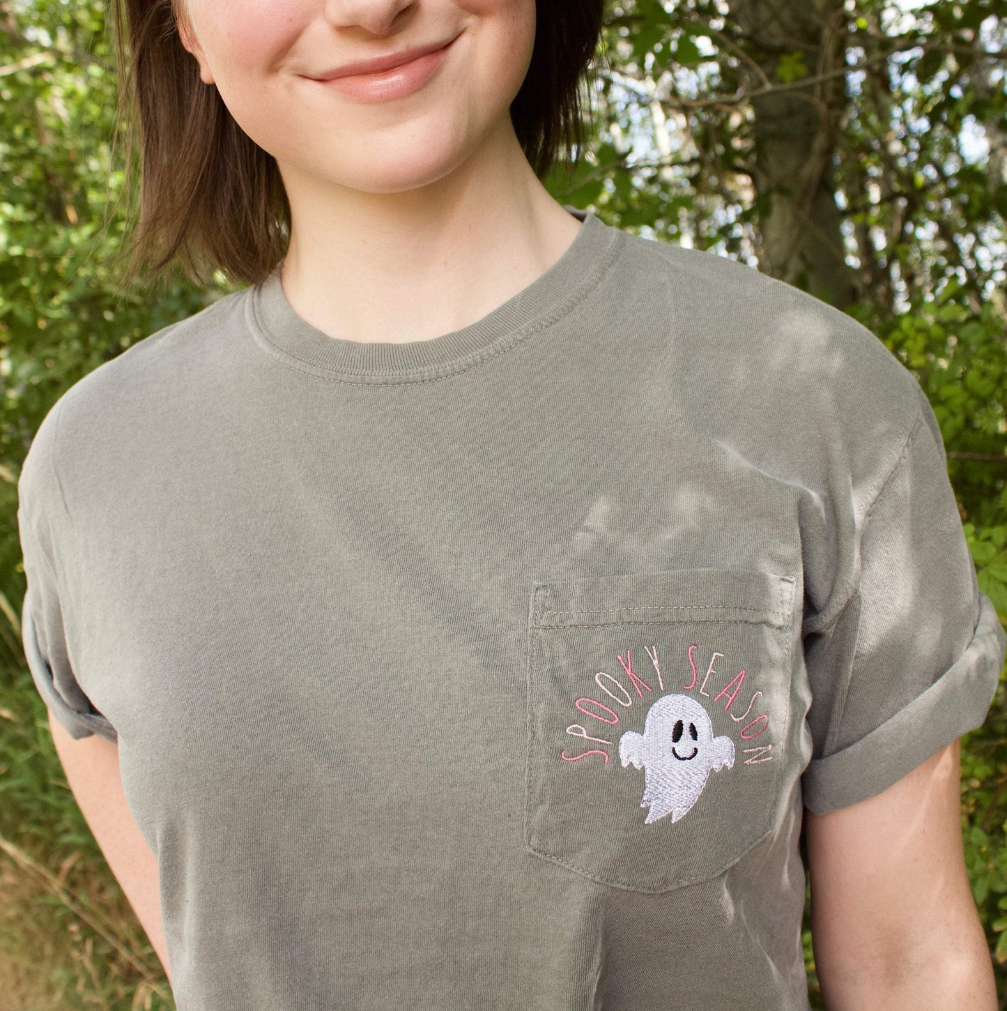 Cute embroidered halloween t-shirt