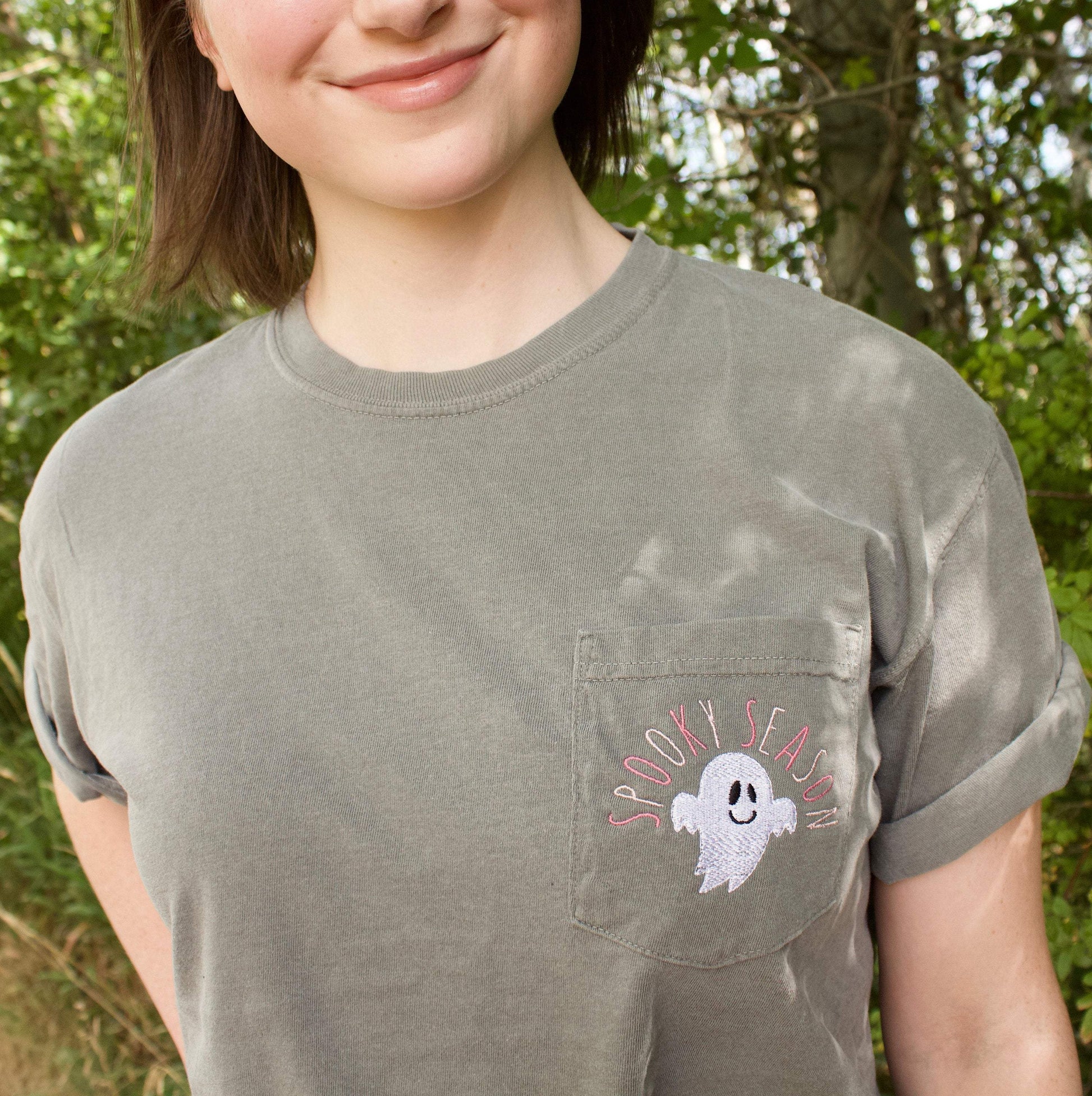 Cute embroidered halloween t-shirt